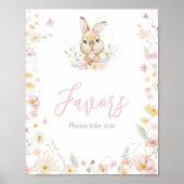 Rabbit Somebunny Baby shower Favors Poster (Voorkant)