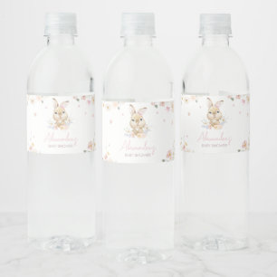 Rabbit Somebunny Baby shower Waterfles Etiket