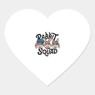 Rabbit Squad TShirt voor Rabbit Lover Shirt _ Cool Hart Sticker