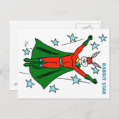 Rabbit Star Briefkaart (Voorkant / Achterkant)