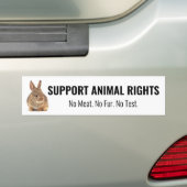 Rabbit Support Animal Rights Bumpersticker (Op auto)