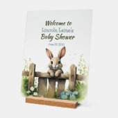 Rabbit Surplombant Une clôture Baby Boy Douche (Angle)