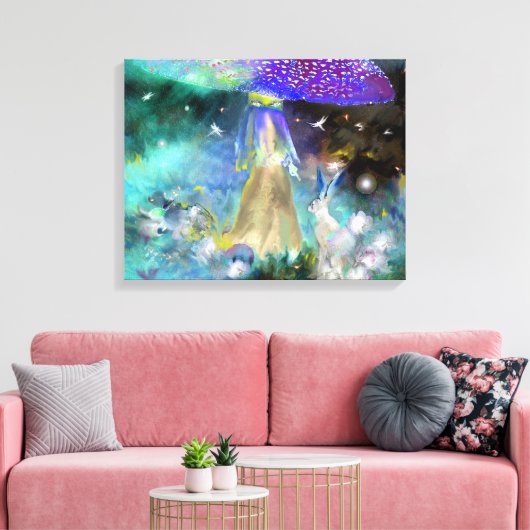 Rabbit Tales Stretted Canvas Print (Insitu (Woonkamer))