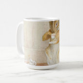 Rabbit Tea Party - Beatrix Potter Koffiemok (Voorkant links)