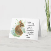 Rabbit Totem, Animal Guide Funny Birthday Kaart (Voorkant)