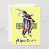 Rabbit Violist  Easter Feestdagenkaart (Voorkant / Achterkant)