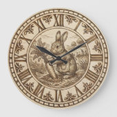 Rabbit Wall Clock Grote Klok (Voorkant)