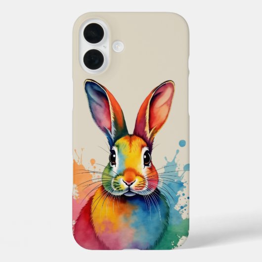 Rabbit Waterverf kunstwerk Case-Mate iPhone Case (Achterkant)