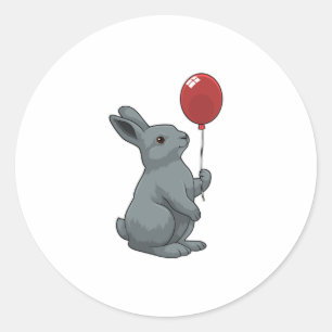 Rabbit with Balloon Ronde Sticker