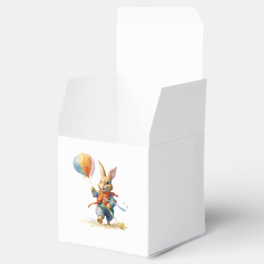  RABBIT WITH BALLOONS Throw Pillow Favor Boxes Bedankdoosjes (Geopend)