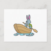 Rabbit with Boat & Paddle Briefkaart (Voorkant)