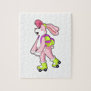 Rabbit with Roller skates Legpuzzel