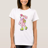 Rabbit with Roller skates T-shirt (Voorkant)