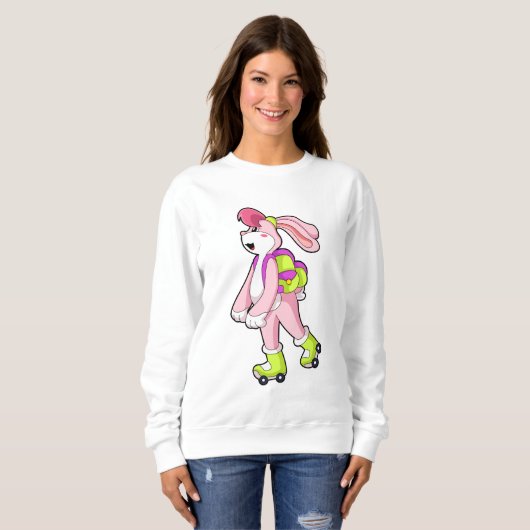 Rabbit with Roller skates Trui (Voorkant volledig)