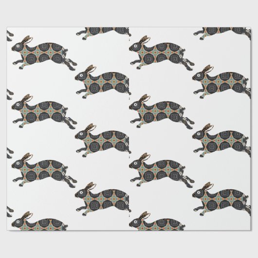 Rabbit Wrapping Paper Cadeaupapier (Zoom)