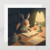 Rabbit Writing at Desk - (Voorkant / Achterkant)