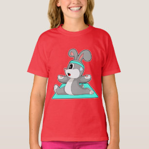 Rabbit Yoga Fitness meditatie T-shirt