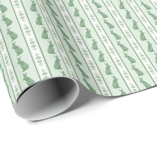 Rabbits and Hydrangeas Wrapping Paper Cadeaupapier (Rol Hoek)