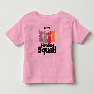 "RABBITS HUNTING SQUAD" PERSONALISEERD TODDLER T-S KINDER SHIRTS