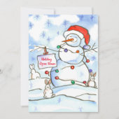 Rabbits Noël Holiday Open House Invitation (Devant)