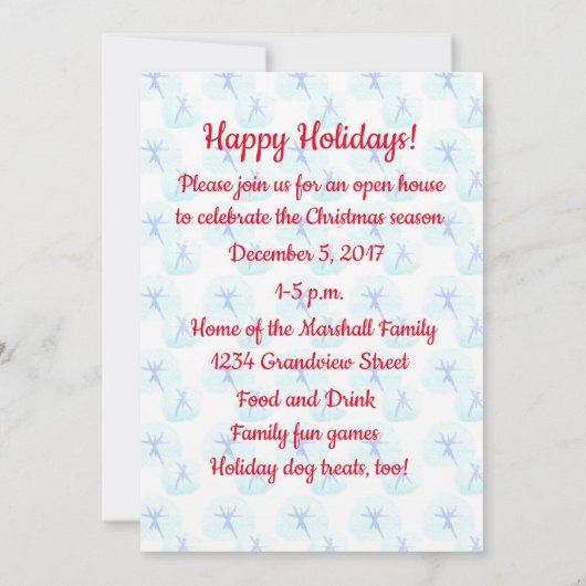 Rabbits Noël Holiday Open House Invitation (Dos)