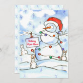 Rabbits Noël Holiday Open House Invitation (Devant / Derrière)