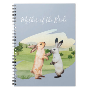 Rabbits Weddenschap Couple Country Garden Notitieboek