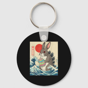 Rabbitzilla Bunny Vintage Japanse Kunst Grappige M Sleutelhanger