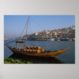 Rabelo-boten, Porto, Portugal Poster