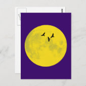 Raben Mond raven moon Briefkaart (Voorkant / Achterkant)