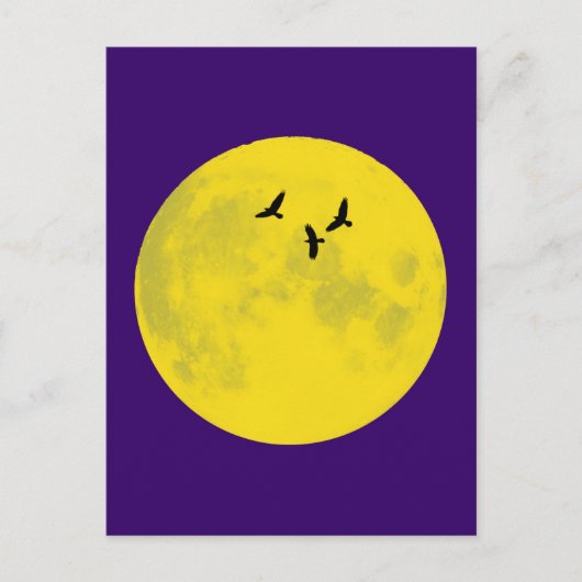 Raben Mond raven moon Briefkaart (Voorkant)