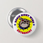 Rabid Right Wing Extremist Button (Voorkant /achterkant)