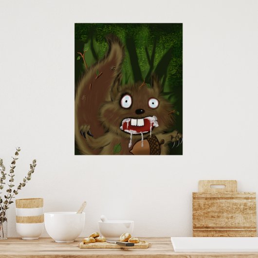 Rabid Squirrel Poster (Keuken)
