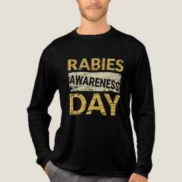 Rabiës Awareness Day Distressed Text Tri-Blend Shirt
