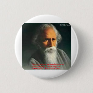 Rabindranath Tagore Citatengeschenken over Liefde Ronde Button 5,7 Cm