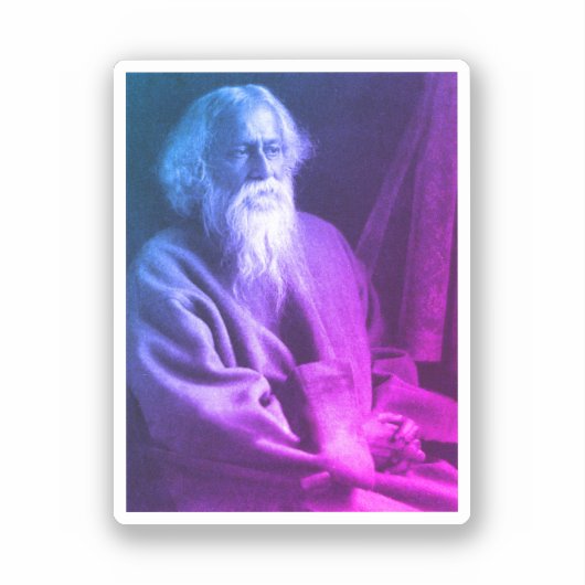 Rabindranath Tagore Sticker (Voorkant)