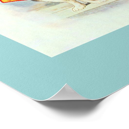 Rabitt in Alice in Wonderland ~ Poster (Hoek)