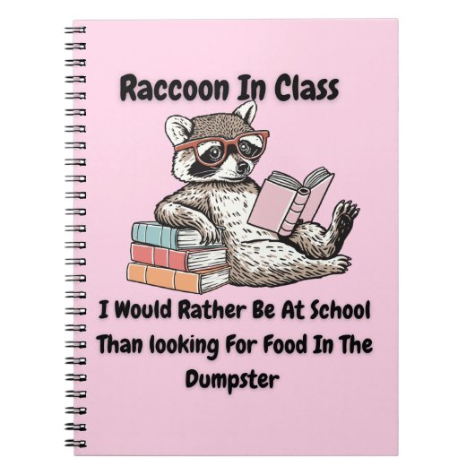 Raccon in Class Notitieboek (Voorkant)