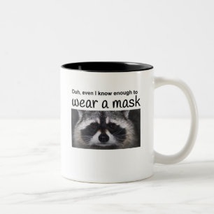 Raccon Java voor de Covid 19 Tweekleurige Koffiemok