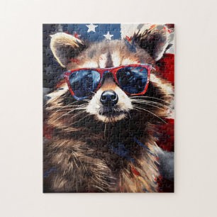 Raccoon 4 juli Onafhankelijkheidsdag Legpuzzel