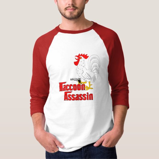Raccoon Assassin Rooster T-shirt (Voorkant)