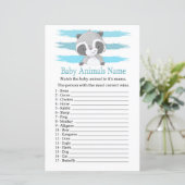 Raccoon Baby Animals Name Game (Staand voorkant)