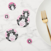 Raccoon Baby shower Roze Confetti (Groep)