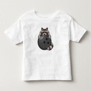 Raccoon bij Bowling met Bowling ball Kinder Shirts