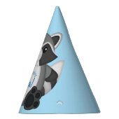 Raccoon Birthday Party Blue Feesthoedjes (Rechts)