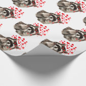 Raccoon Blowing Kisses Waterverf Cadeaupapier (Hoek)