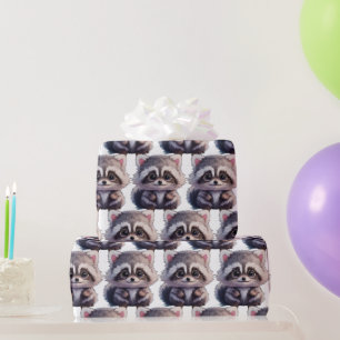 Raccoon bosdieren bos vrienden cadeaupapier