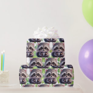 Raccoon bosdieren bos vrienden cadeaupapier