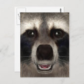Raccoon Briefkaart (Voorkant / Achterkant)