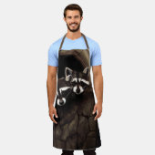 Raccoon Brown Schattige Tree Schort (Gedragen)